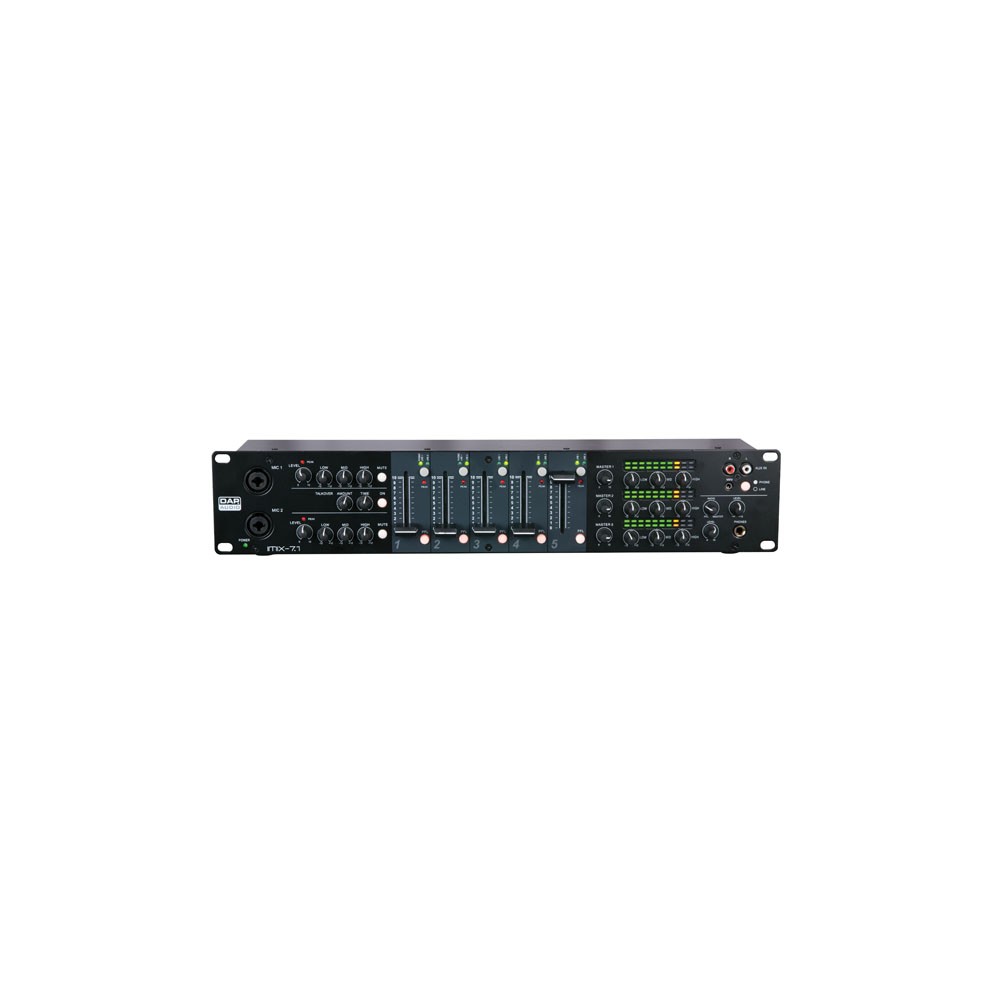 'DAP-Audio IMIX-7.1 Mixer installazione 2U 7 canali, 3 uscite'
