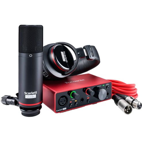 FOCUSRITE SCARLETT SOLO STUDIO 3RD GEN Interfaccia audio USB 2-in, 2-out  con cuffie e un microfono a condensatore