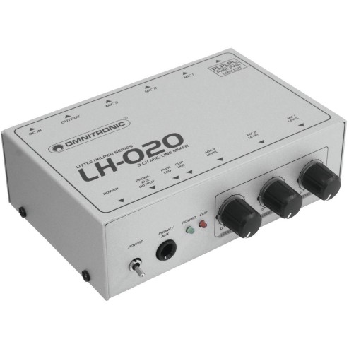 OMNITRONIC LH-020 Mixer microfonico a 3 canali