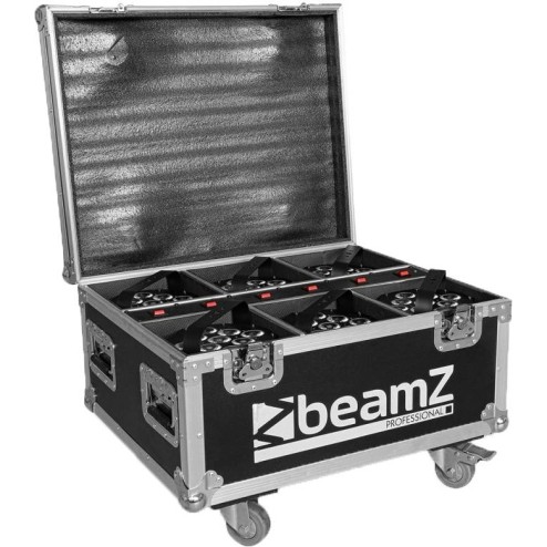 BEAMZ BBP60 UPLIGHTER SET 6PCS Kit di 6 fari RGBWA-UV con flightcase