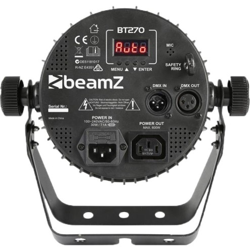 BEAMZ BT270 Faro LED Flat Par RGBW DMX IRC