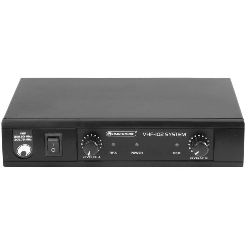 OMNITRONIC VHF-102 Sistema microfonico wireless VHF a 2 canali