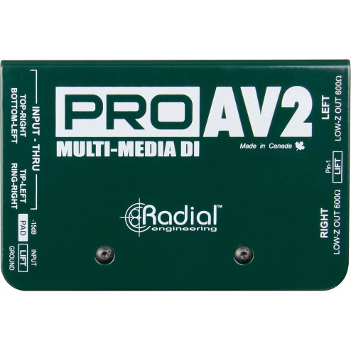 RADIAL ENGINEERING PRO-AV2 DI box stereo passiva per multimedia