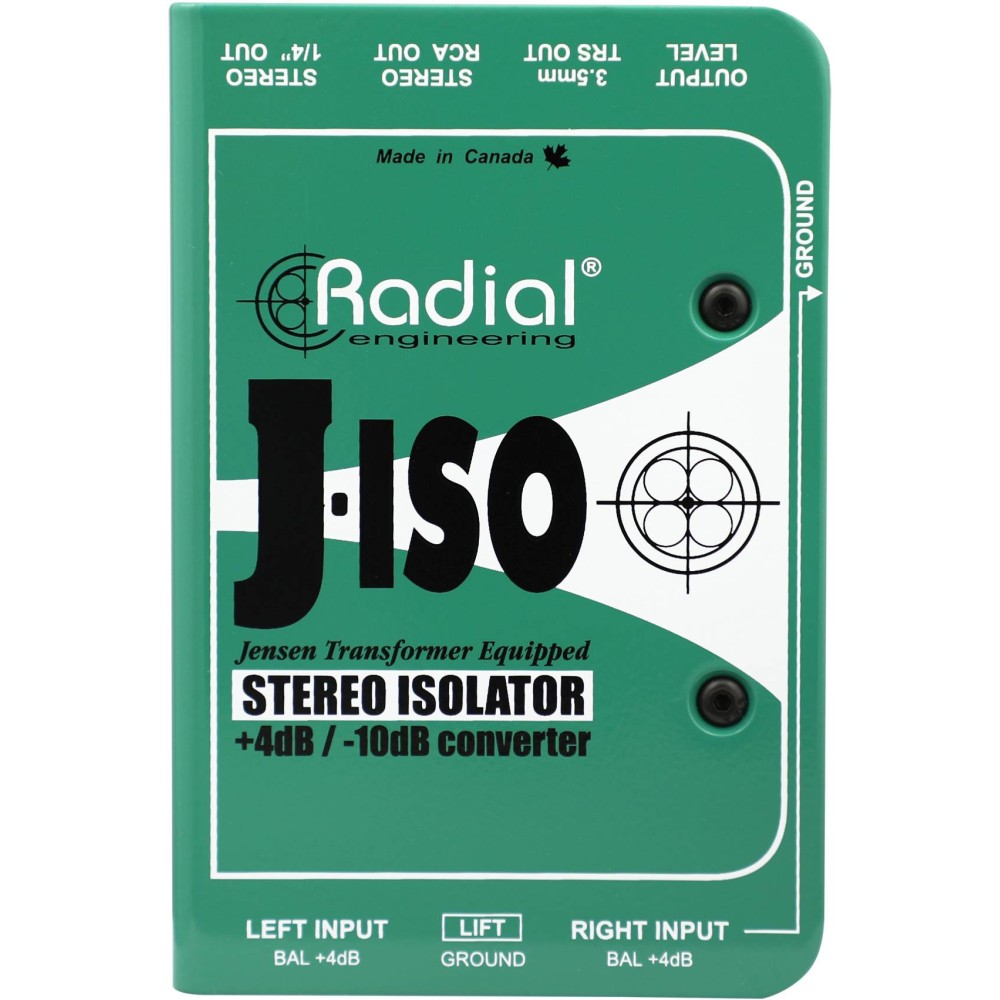 RADIAL ENGINEERING J-ISO Isolatore e convertitore stereo da +4dB a -10dB
