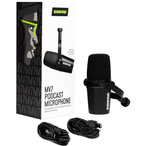 SHURE MV7-K Microfono dinamico cardioide XLR/USB