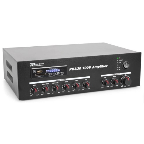 Power Dynamics PBA30 Amplificatore 30W/100V USB/MP3/BT