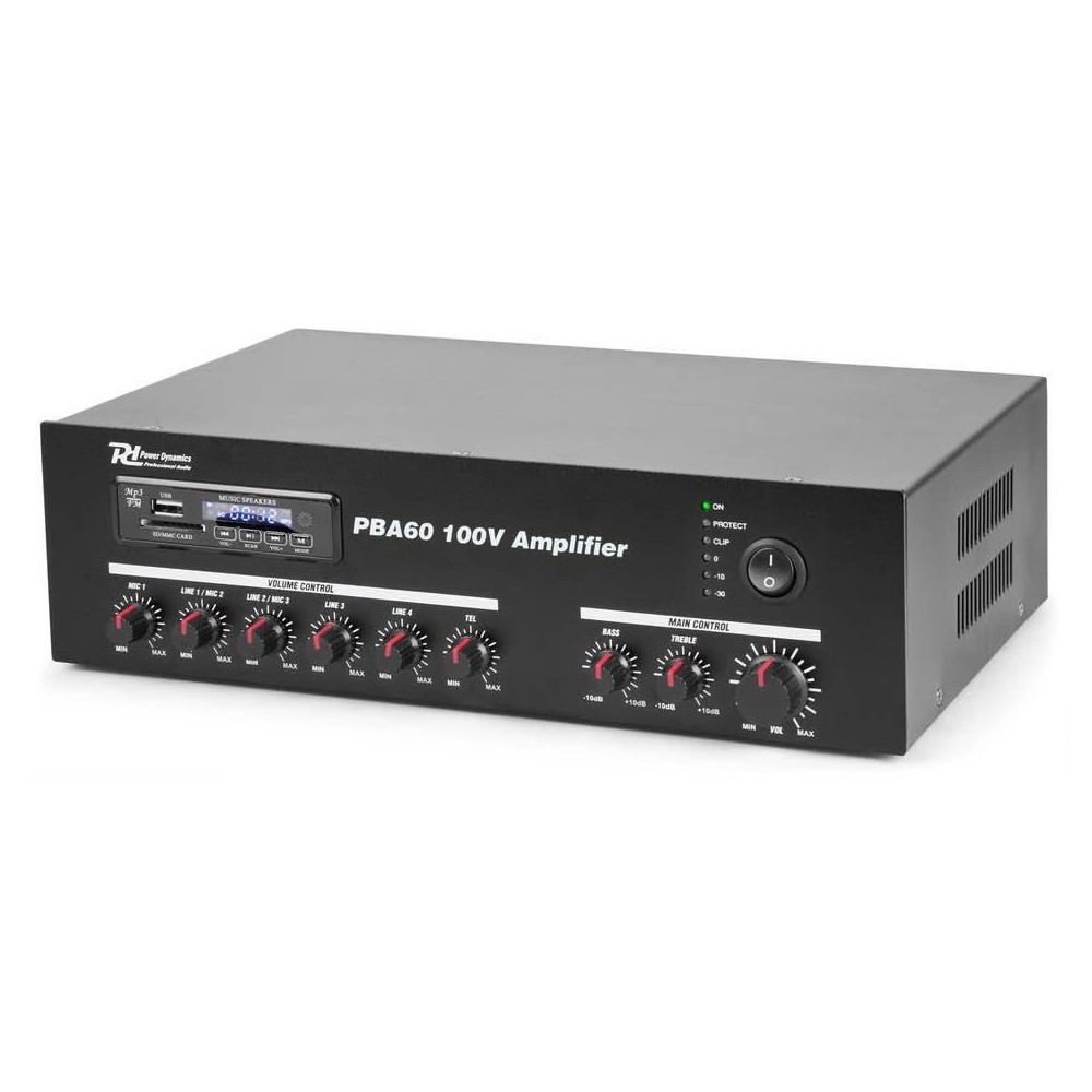 Power Dynamics PBA60 Amplificatore 60W/100V USB/MP3/BT