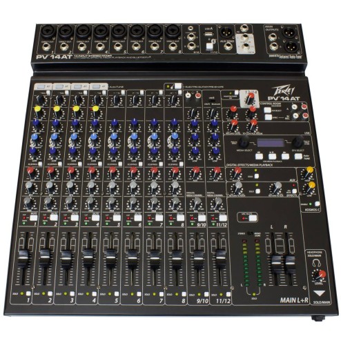 PEAVEY PV 14AT Mixer a 14 canali con Bluetooth e Auto-Tune Antares®