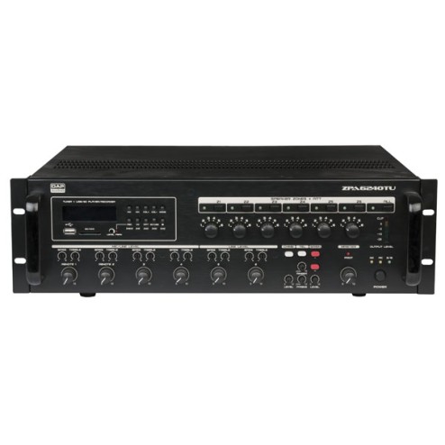 'DAP-Audio ZPA-6240TU Amplificatore a zone, 100V, 240W'