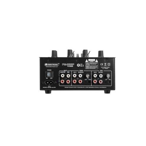 OMNITRONIC PM-222P - Mixer DJ a 2 canali con lettore USB