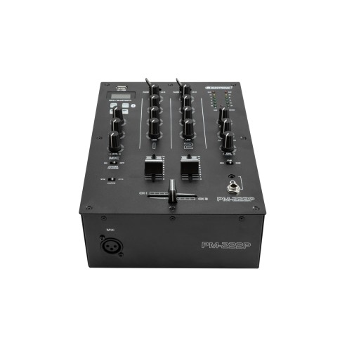 OMNITRONIC PM-222P - Mixer DJ a 2 canali con lettore USB