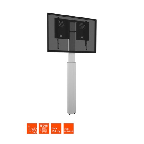 display-stand-with-wall-mounting-electrically-adjustable-height-90cm-silver
