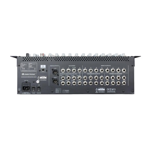 OMNITRONIC LMC-2642FX USB Mixer 16 canali con effetti e porta Usb