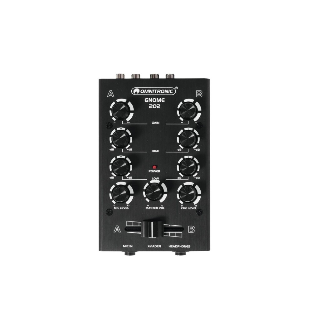 Omnitronic Gnome 202 Mini Mixer 2 Canali per Dj
