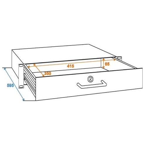 OMNITRONIC Cassetto Rack 2 Unità