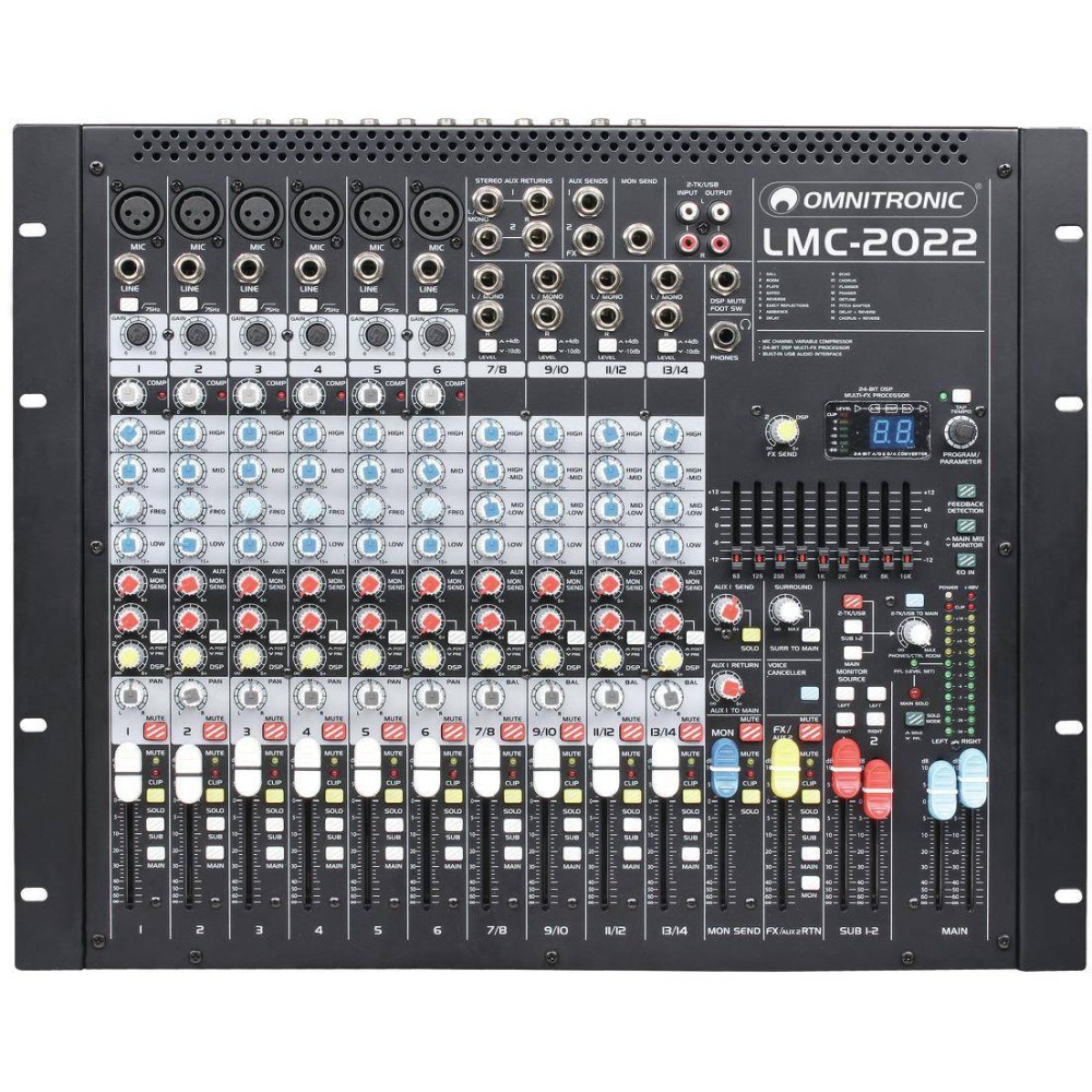 OMNITRONIC LMC-2022FX USB Mixer a 6 canali