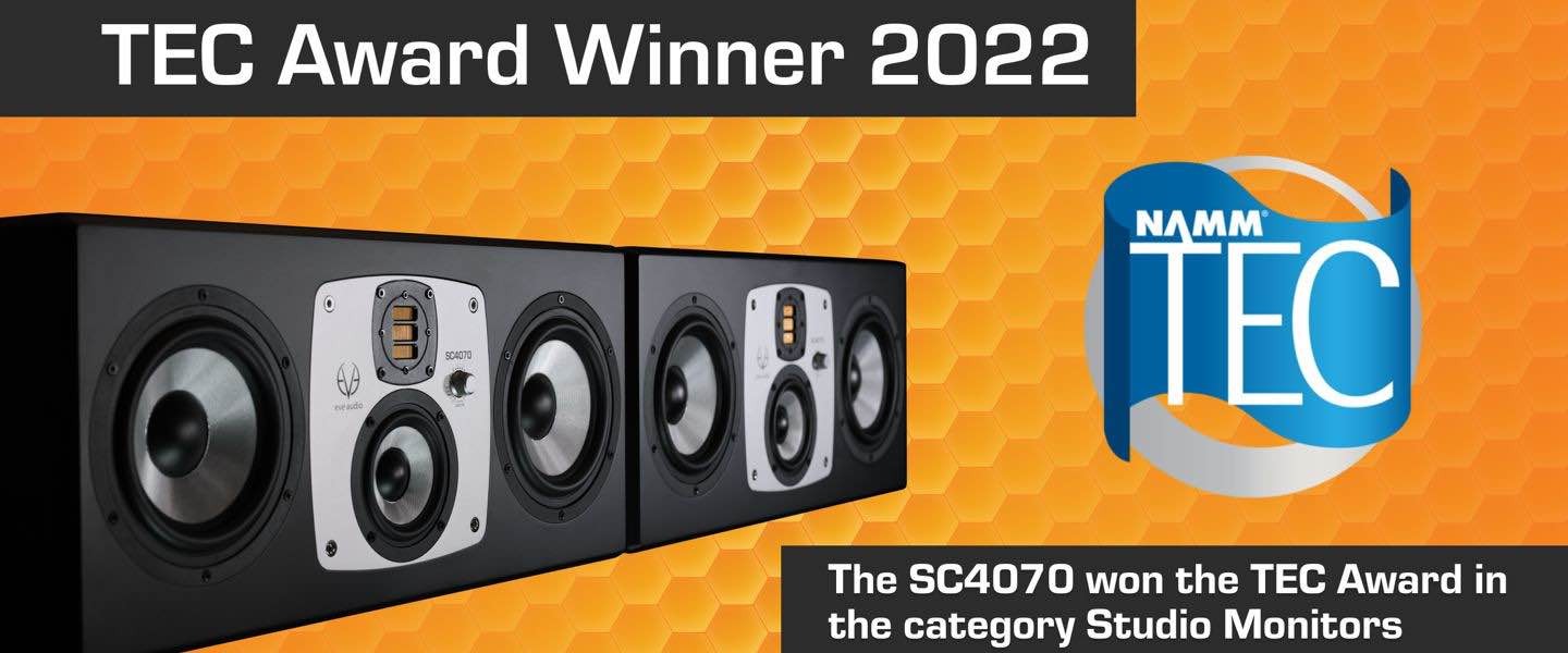 I monitor da studio Eve Audio SC4070 vincono il prestigioso premio TEC Award 2022